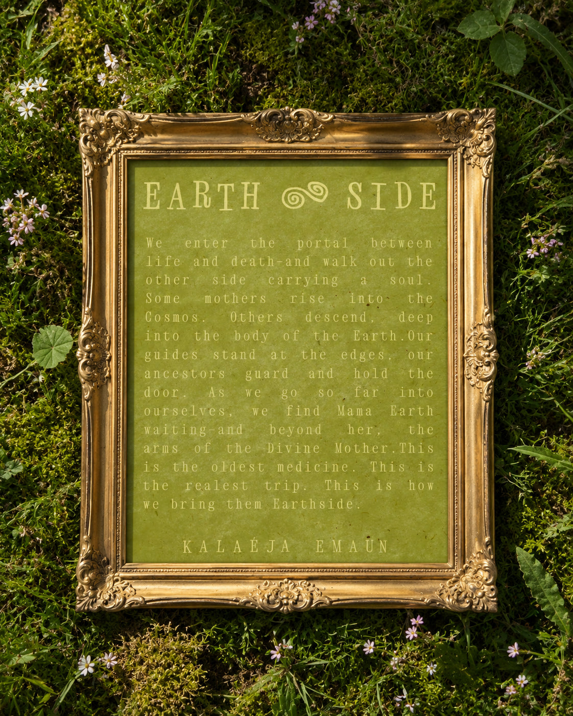 ‘EARTH SIDE’ Poetry Fine Art Print